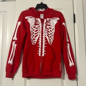 Simplicity Red Skeleton Hoodie